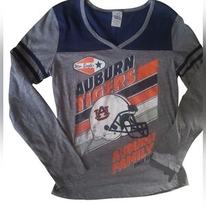 Auburn Tigers Ladies Long Sleeve Shirt - Gray & Blue Auburn Tigers Auburn Family